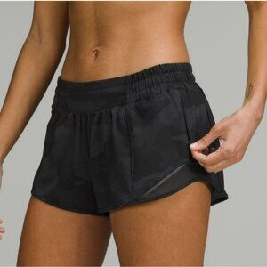 Lululemon Womens 4 Tall Black Running Shorts With Liner